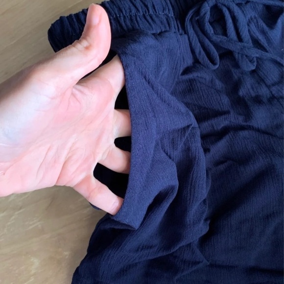 NWT Bepop  dark blue boho pull on shorts size small - Picture 3 of 6